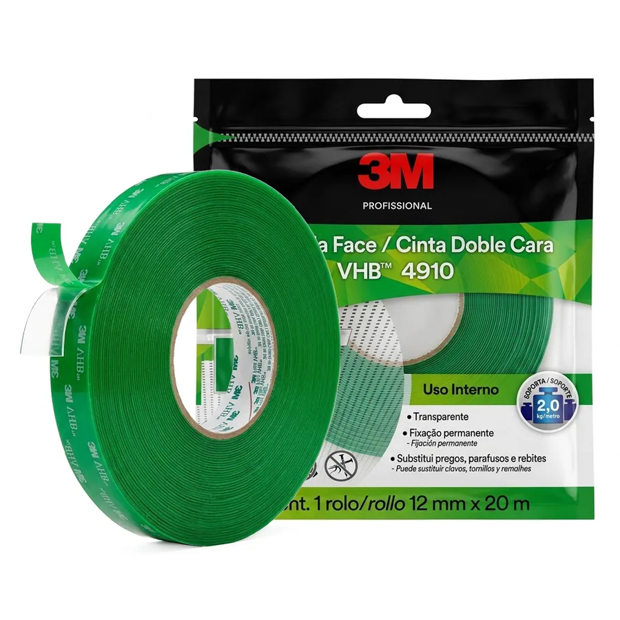 Cinta doble cara 3M 12MMx20M VHB 4910