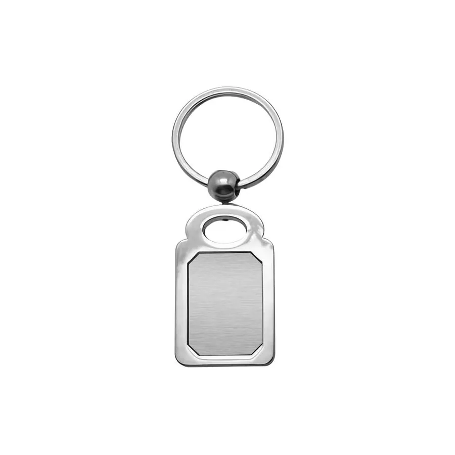 Llavero de Metal Rectangular Bordes Redondeados