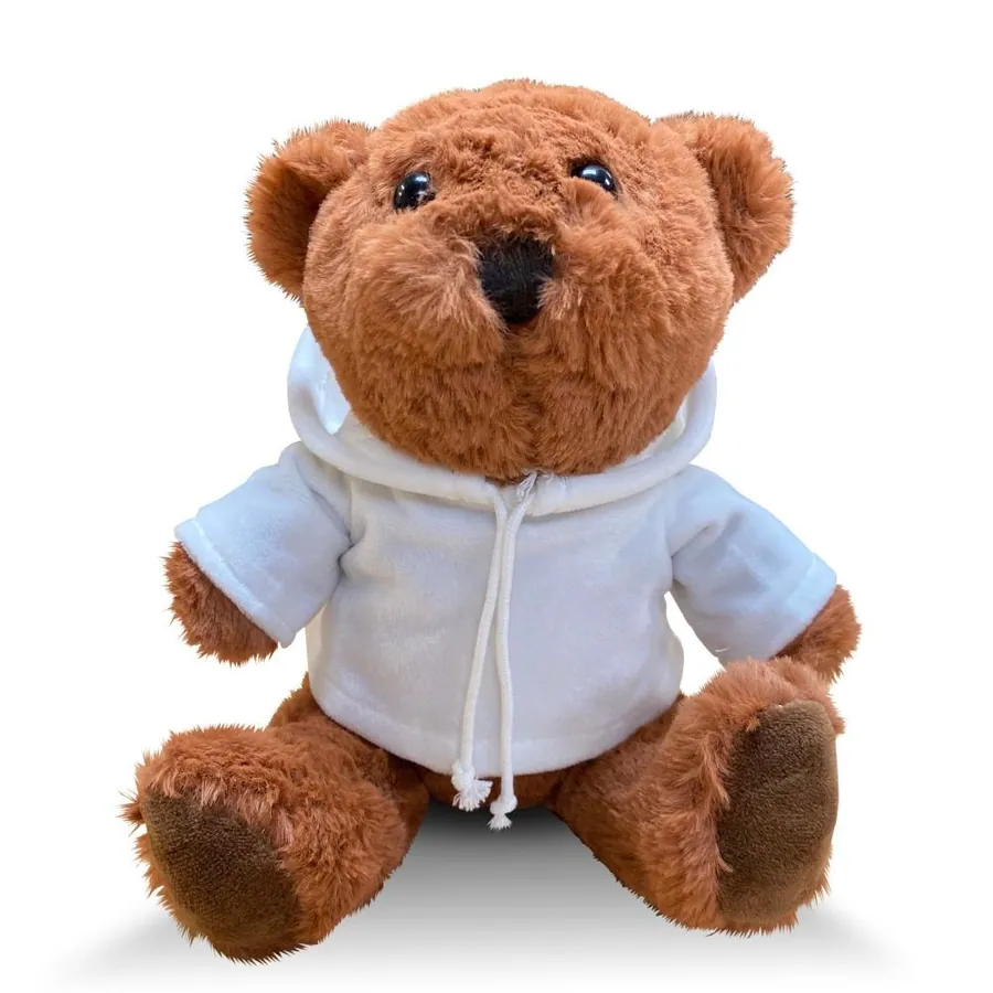 Oso de peluche con sudadera tamaño de 20 cm.