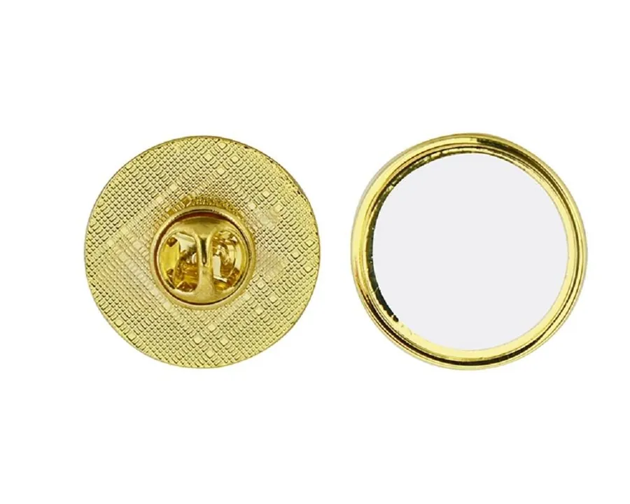 Pin Dorado Circular Para Sublimación