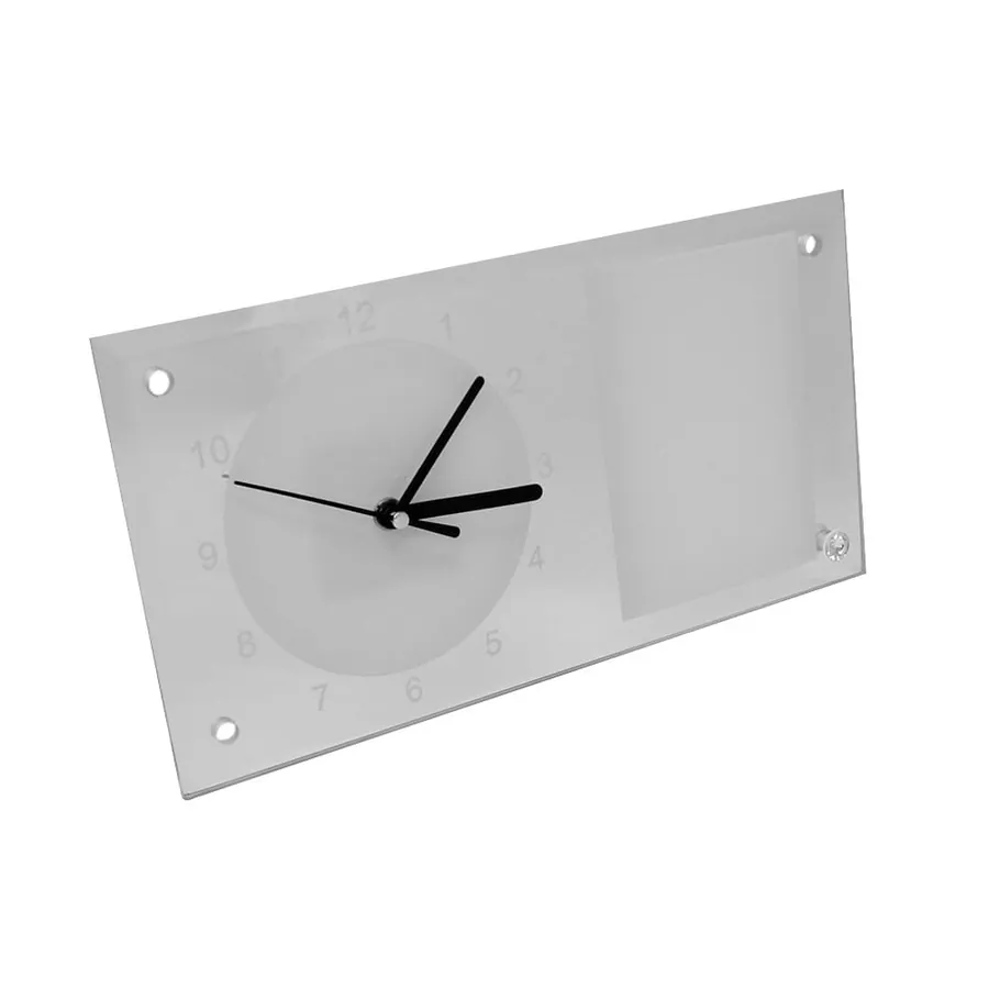 Reloj de pared rectangular tipo espejo
