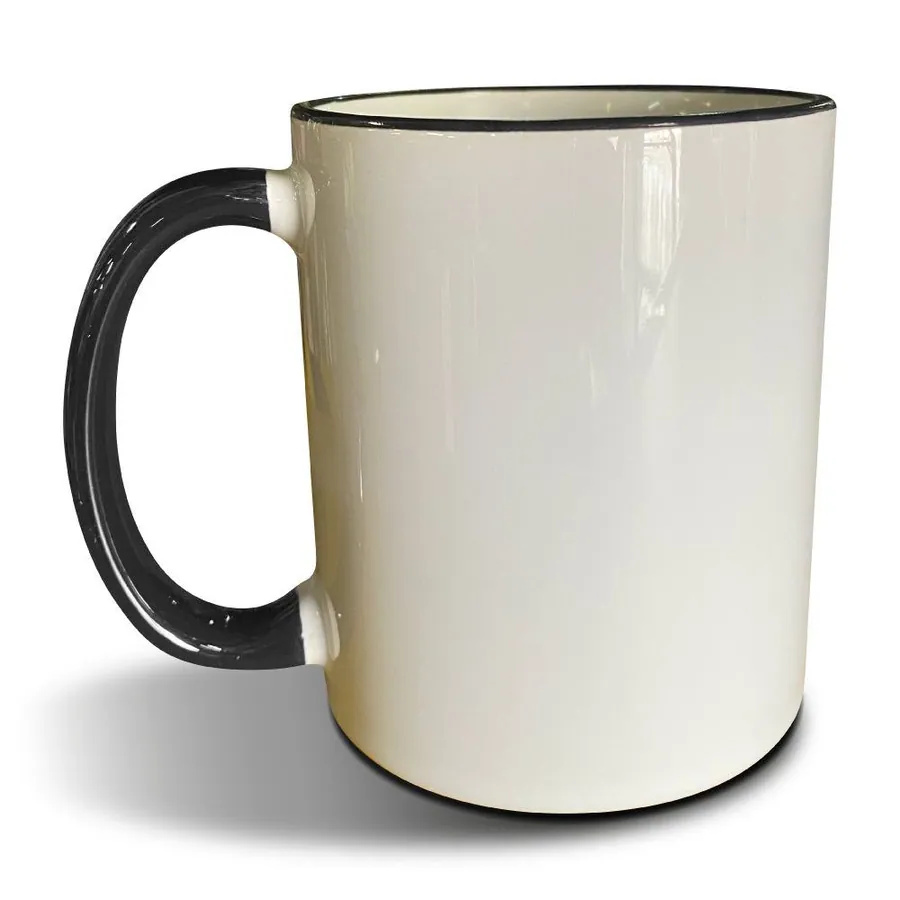 Taza blanca con asa de Color 11Oz 9.5 cms