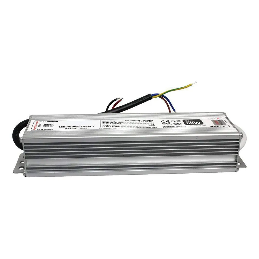 Transformador II de 60w con carcasa de aluminio para leds
