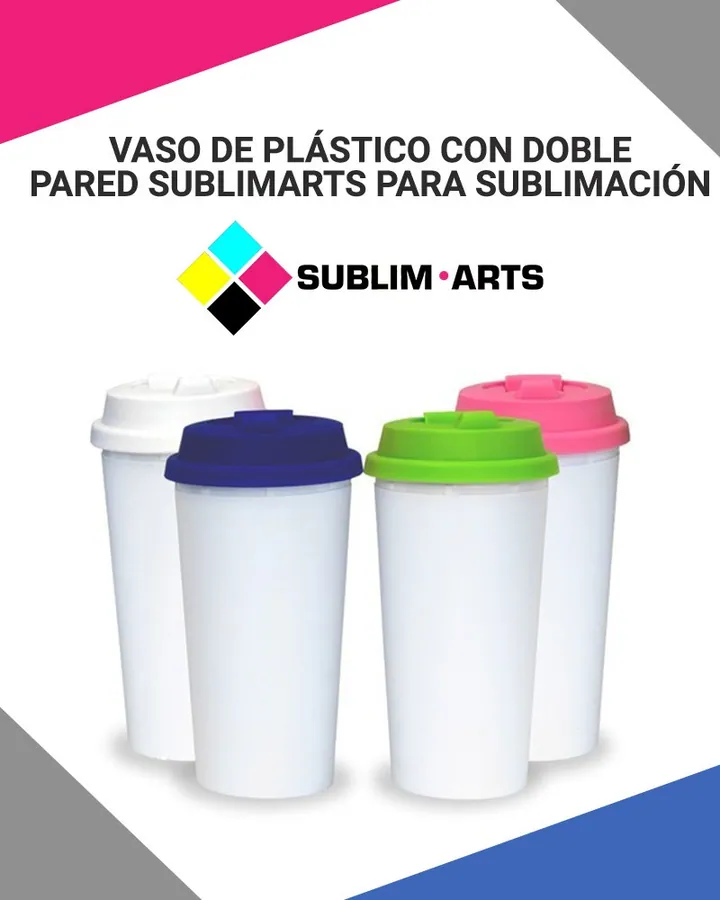 Vaso de Plástico con Doble Pared para Sublimación