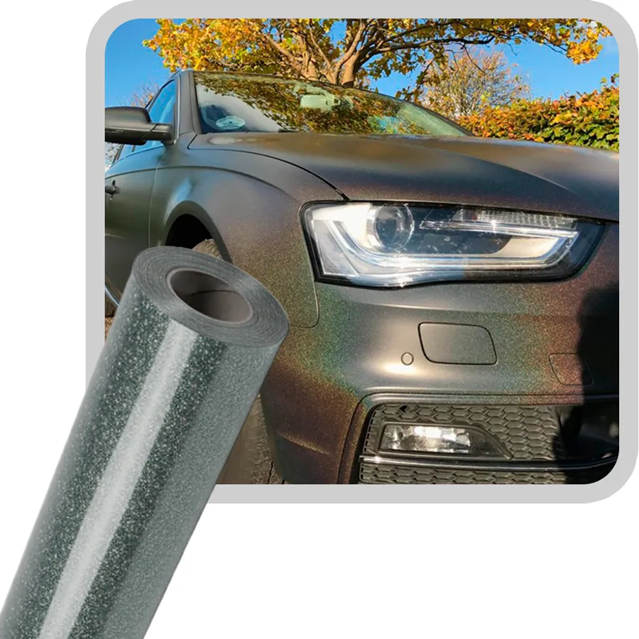 Vinil para envoltura vehicular CARWRAP KPMF Matte Morpheus Black