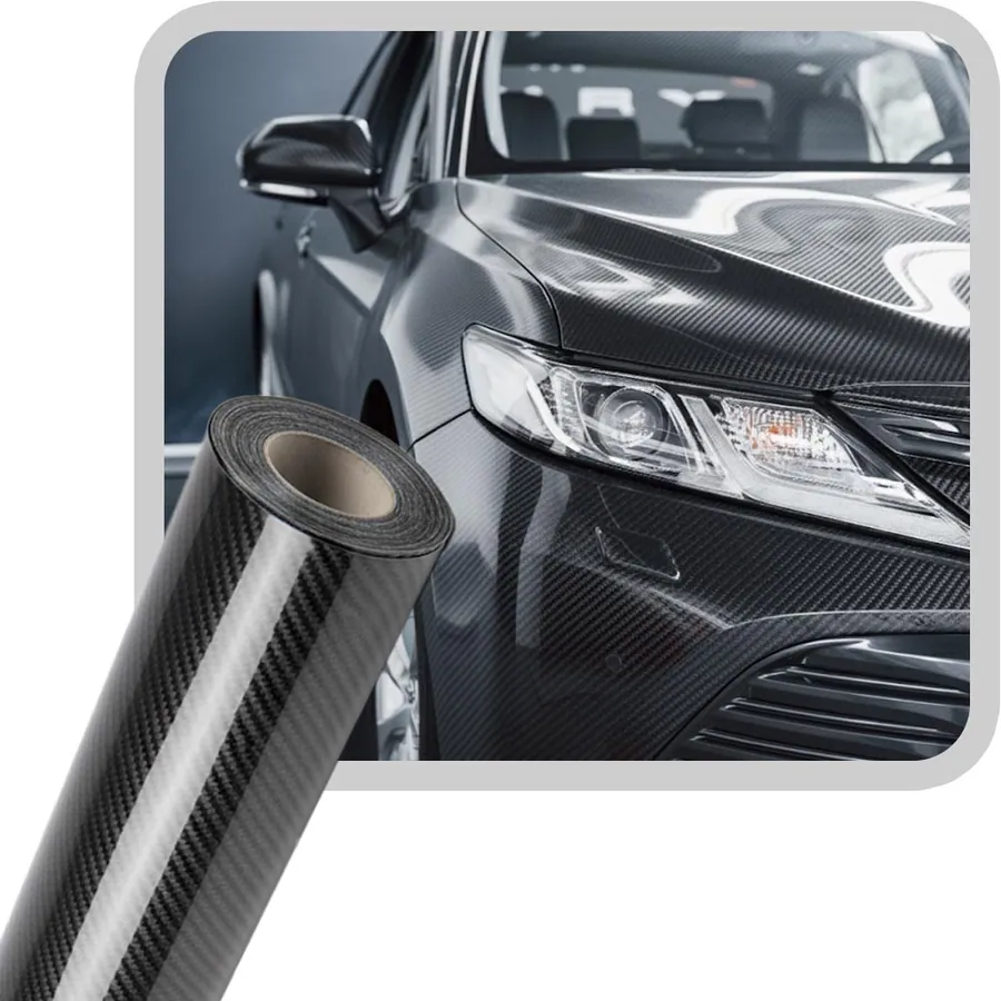 Vinil para envoltura vehicular KPMF Black Carbon Fiber
