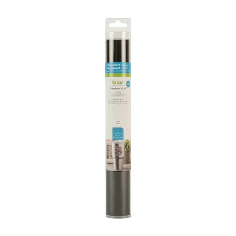 Vinil Permanente Negro 12x48 Pulg Cricut